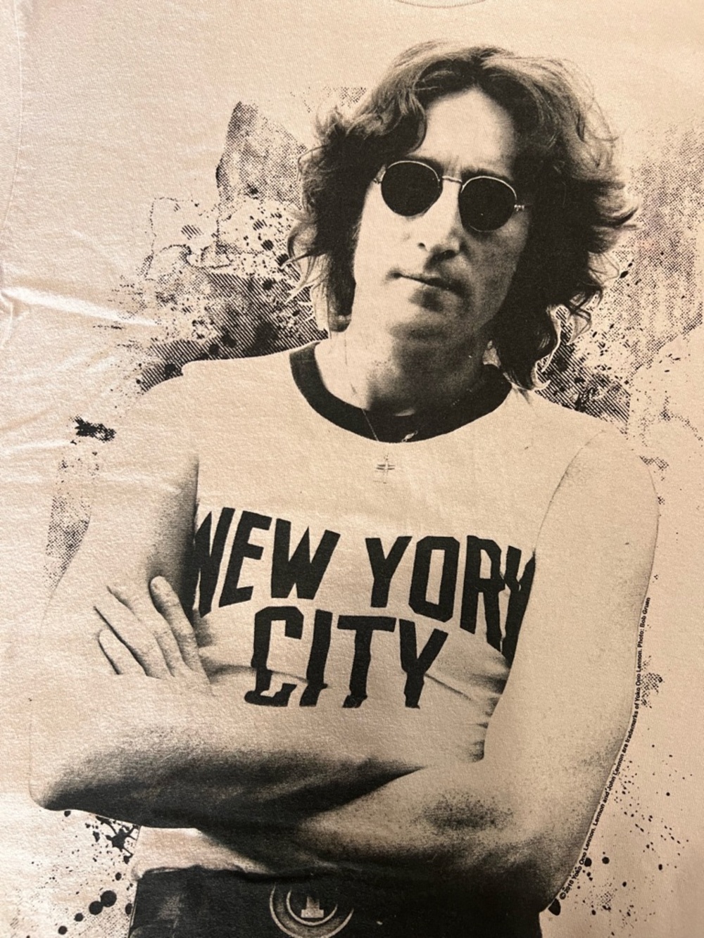 Zion Rootswear White John Lennon "New York City" Graphic Tee